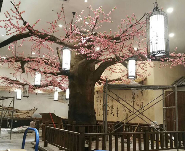 商場假山仿真樹1